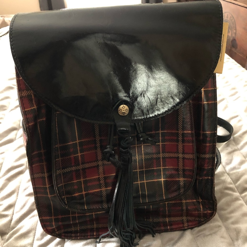 Jovanna Tartan backpack purse